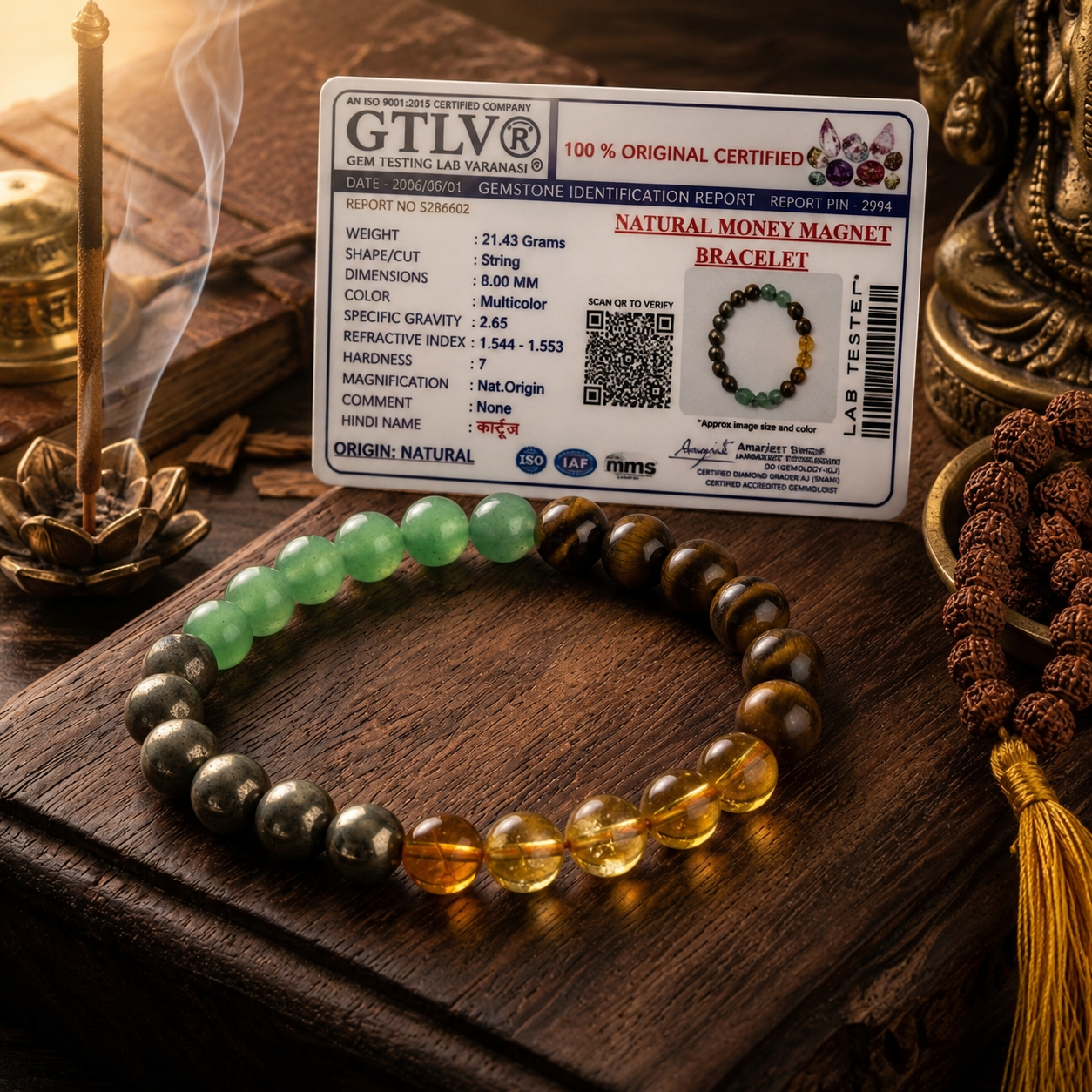 Dhan Yog (Money Magnet) Bracelet  | Wealth, Success & Prosperity Crystal Bracelet