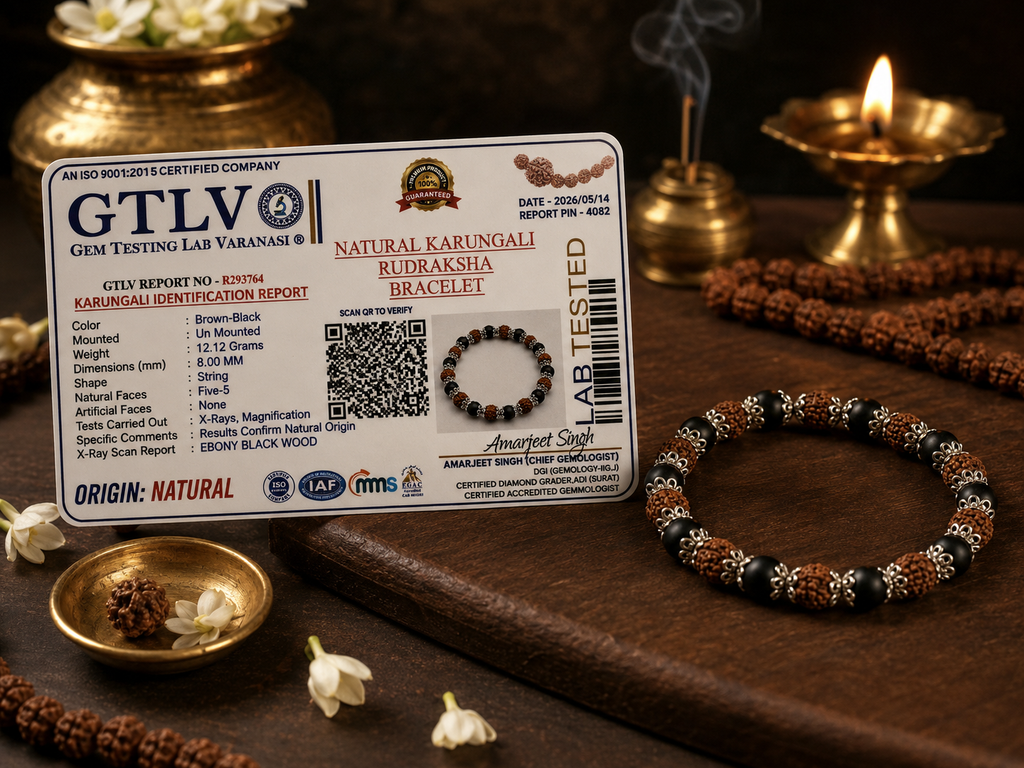 Karungali Rudraksha Bracelet | Natural Karungali Wood & Rudraksha Protection Bracelet