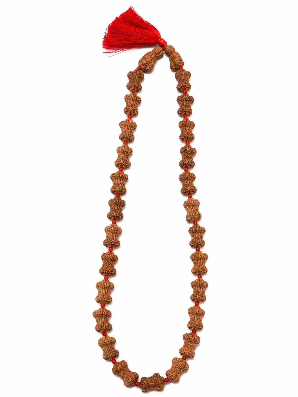 Rare Nepal Damru Rudraksha Mala – 33 Premium Beads | Collector's Edition Authentic Nepal Damru Rudraksha for Spiritual Power, Prosperity & Divine Protection