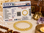 Natural Citrine Quartz Bracelet 8MM | Premium Wealth & Success Crystal Bracelet