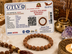 Natural Five Mukhi Rudraksha Bracelet 7MM Elastic White | Spiritual Bracelet for Peace & Focus