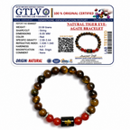 Tiger Eye Zodiac Bracelet 8MM | Confidence, Protection & Authority – सिंह राशि (Leo)
