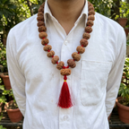 Rare Nepal Flat Rudraksha Mala – 33 Premium Beads | Collector's Edition Authentic Nepal Rudraksha for Spiritual Power & Devotional Wear