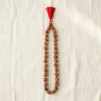 Rare Nepal Damru Rudraksha Mala – 33 Premium Beads | Collector's Edition Authentic Nepal Damru Rudraksha for Spiritual Power, Prosperity & Divine Protection