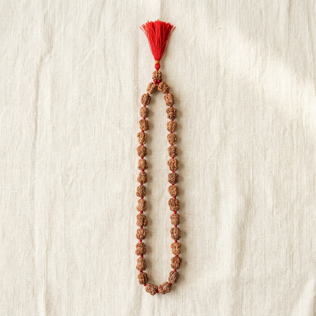 Rare Nepal Damru Rudraksha Mala – 33 Premium Beads | Collector's Edition Authentic Nepal Damru Rudraksha for Spiritual Power, Prosperity & Divine Protection