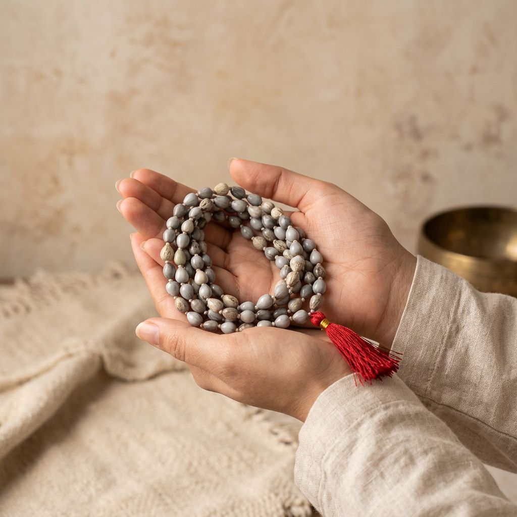 Vaijayanti | Sacred Natural Seed Mala for Vishnu & Krishna Worship, Meditation and Spiritual Practices