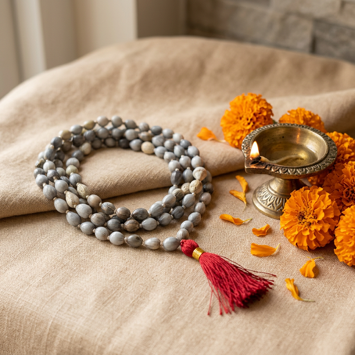 Vaijayanti | Sacred Natural Seed Mala for Vishnu & Krishna Worship, Meditation and Spiritual Practices