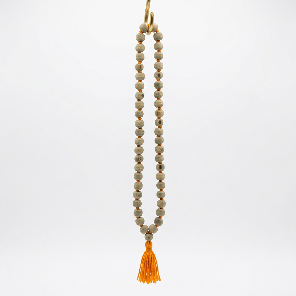 Tulsi Mala 108 Beads | Sacred Tulsi Wood Japa Mala for Krishna Bhakti, Meditation and Daily Chanting