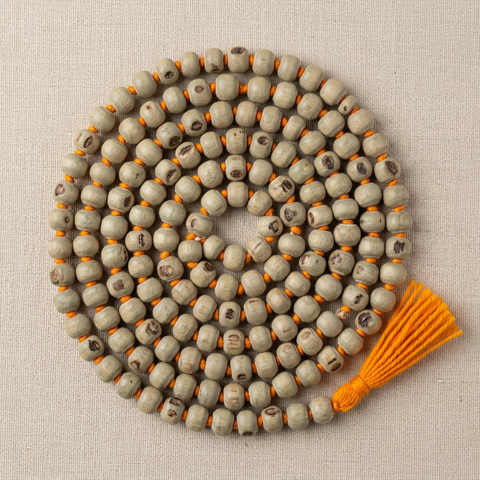 Tulsi Mala 108 Beads | Sacred Tulsi Wood Japa Mala for Krishna Bhakti, Meditation and Daily Chanting