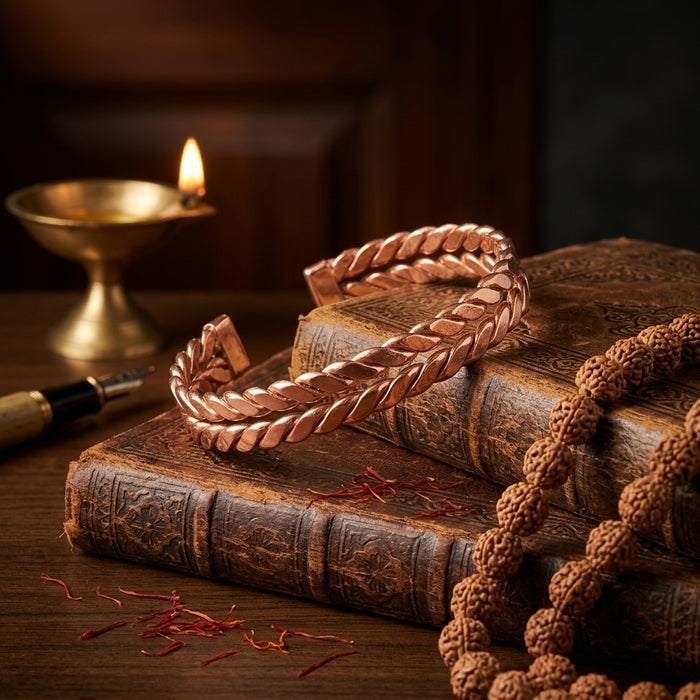 Pure Copper Kada Design | Traditional Copper Bracelet for Wellness & Everyday Wear