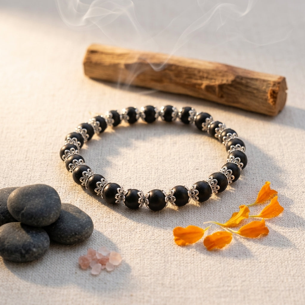 Natural Karungali Wood Bracelet for Men & Women | Spiritual Protection Bracelet