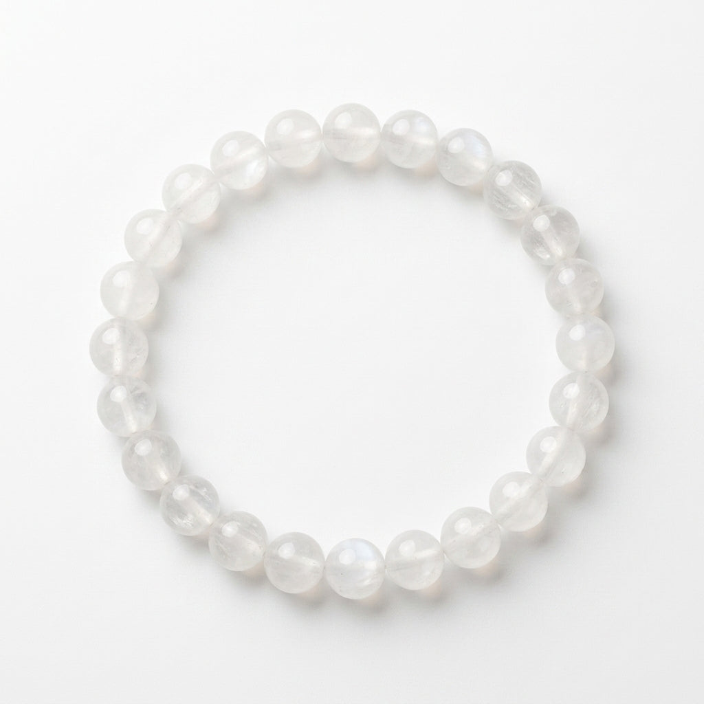 Natural White Haqiq Bracelet 8MM | Premium White Agate Bracelet for Peace & Positivity