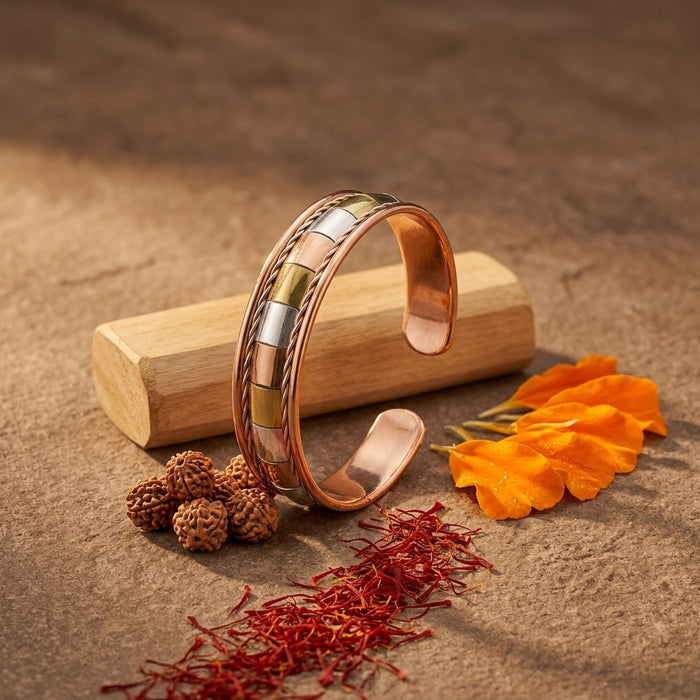 Pure Copper Kada Design | Traditional Copper Bracelet for Wellness & Everyday Wear