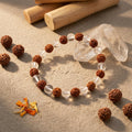 Sphatik Rudraksha Bracelet | Natural Crystal Quartz & Rudraksha Bracelet for Peace and Positivity