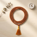Five Mukhi Rudraksha Mala Brown | Natural 108 Beads Japa Mala for Meditation, Prayer & Spiritual Wellness