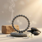 Natural Silver Hematite Bracelet | Grounding, Focus & Balance Crystal Bracelet
