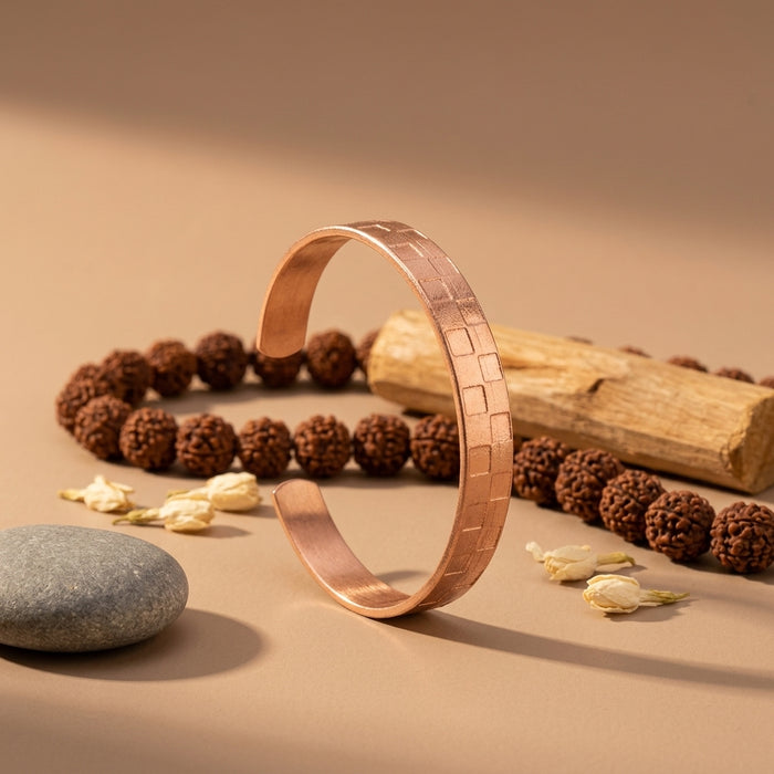 Pure Copper Kada | Traditional Copper Bracelet for Wellness & Everyday Wear