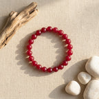Natural Red Haqiq Bracelet | Red Agate Healing Crystal Bracelet