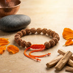 Natural Five Mukhi Rudraksha Bracelet Adjustable White | Premium Spiritual Bracelet