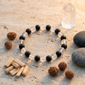 Sphatik Karungali Bracelet | Natural Crystal Quartz & Karungali Wood Bracelet for Protection and Peace