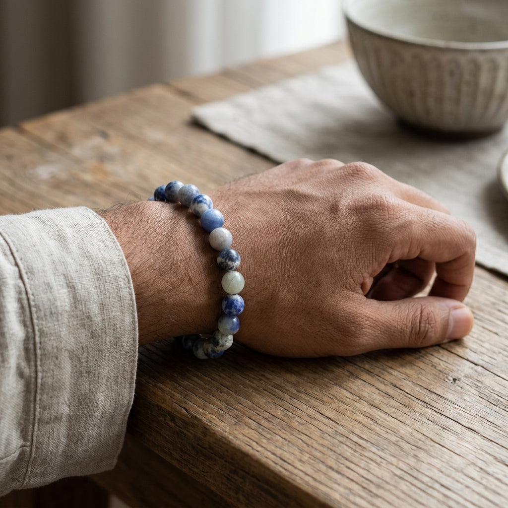 Natural Lapis Lazuli Bracelet | Wisdom, Communication & Inner Peace Crystal Bracelet