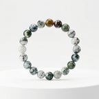 Natural Agate Bracelet | Tree Agate Healing Crystal Bracelet