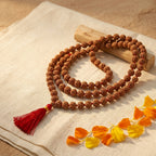 Five Mukhi Rudraksha Mala White 7MM | Natural 108 Beads Japa Mala for Meditation, Prayer & Spiritual Growth