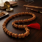 Rare Nepal Damru Rudraksha Mala – 33 Premium Beads | Collector's Edition Authentic Nepal Damru Rudraksha for Spiritual Power, Prosperity & Divine Protection