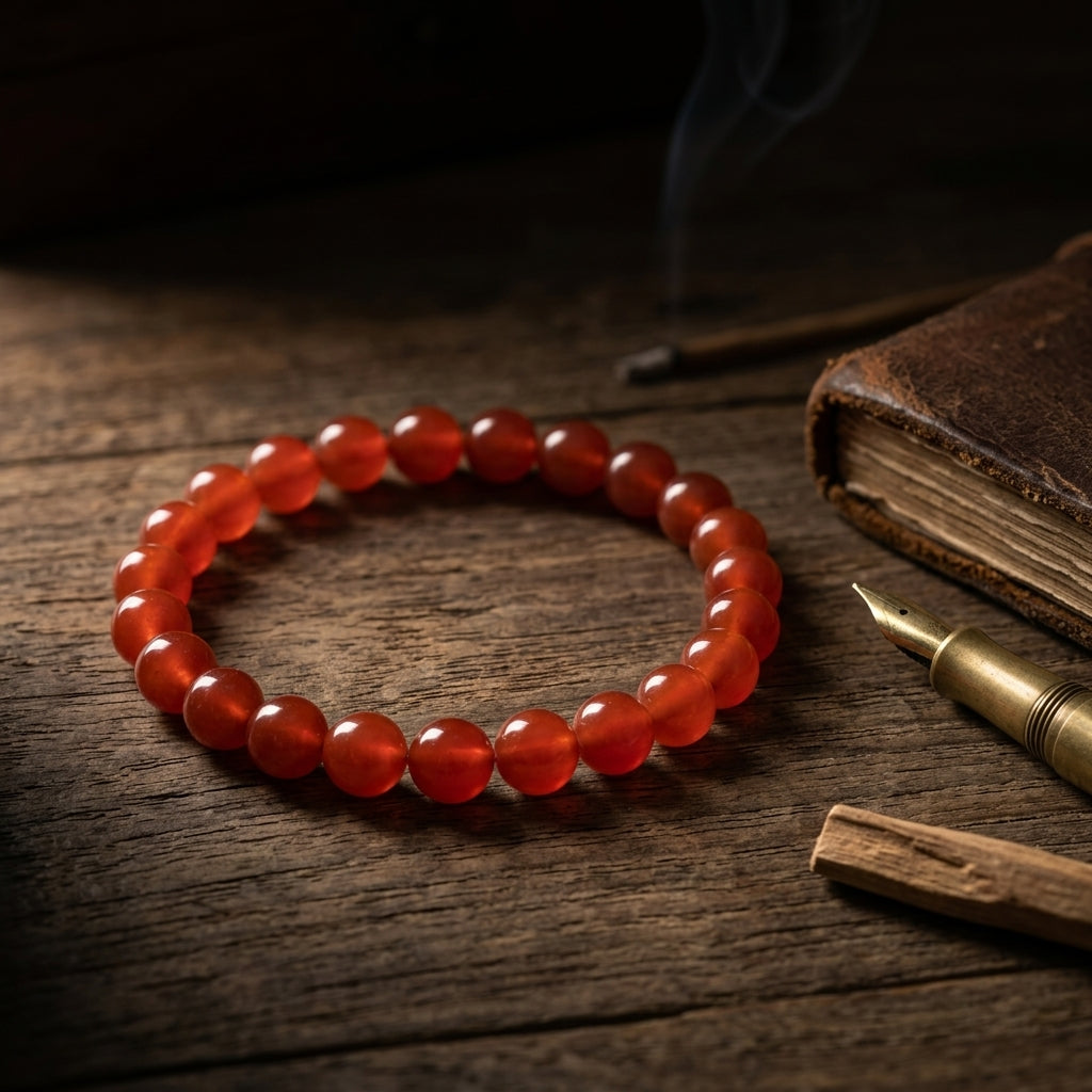 Natural Carnelian Bracelet | Energy, Confidence & Motivation Crystal Bracelet