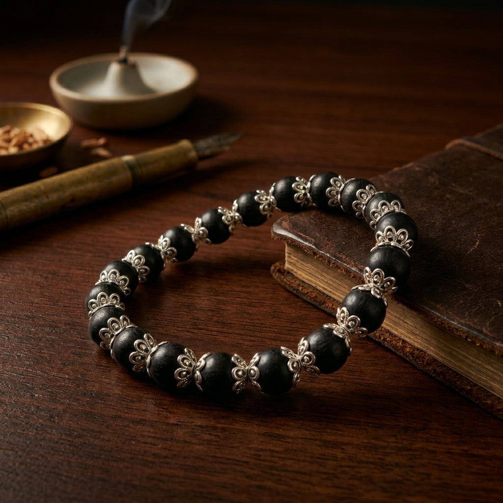Natural Karungali Wood Bracelet for Men & Women | Spiritual Protection Bracelet