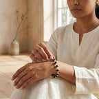 Natural Karungali Bracelet 7MM with Premium Caps | Protection, Positive Energy & Spiritual Balance | Rudriva