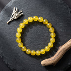 Natural Yellow Haqiq Bracelet | Yellow Agate Healing Crystal Bracelet