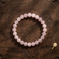 Natural Rose Quartz Bracelet 8MM | Premium Love & Healing Crystal Bracelet
