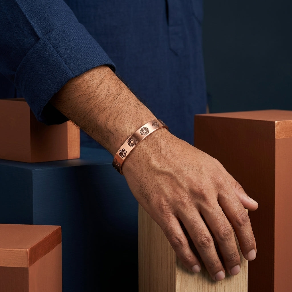 Pure Copper Kada Design | Traditional Copper Bracelet for Wellness & Everyday Wear