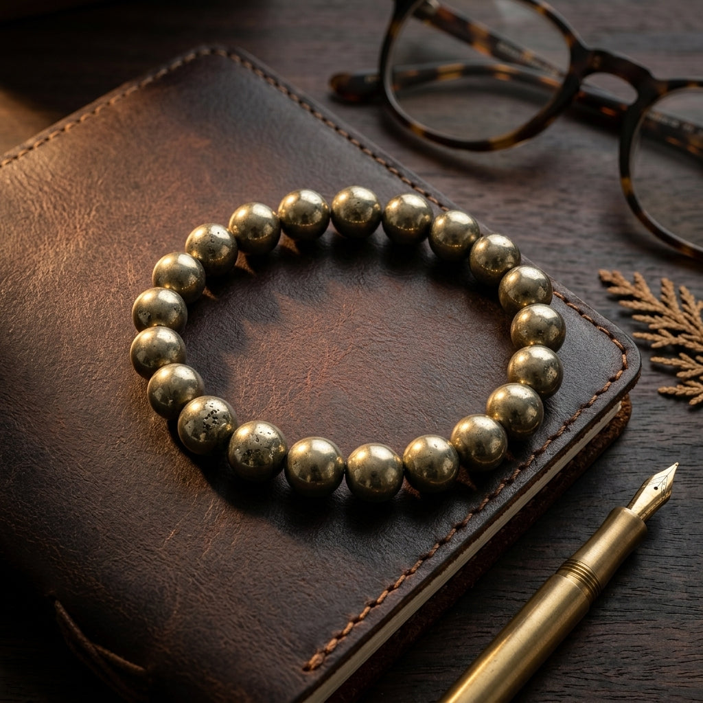 Golden Pyrite Bracelet | Wealth & Prosperity Crystal Bracelet