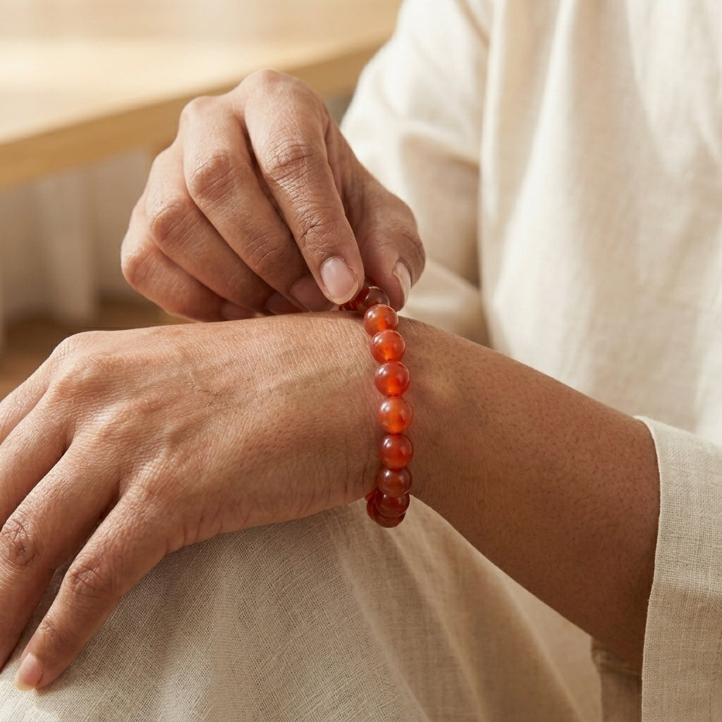 Natural Carnelian Bracelet | Energy, Confidence & Motivation Crystal Bracelet