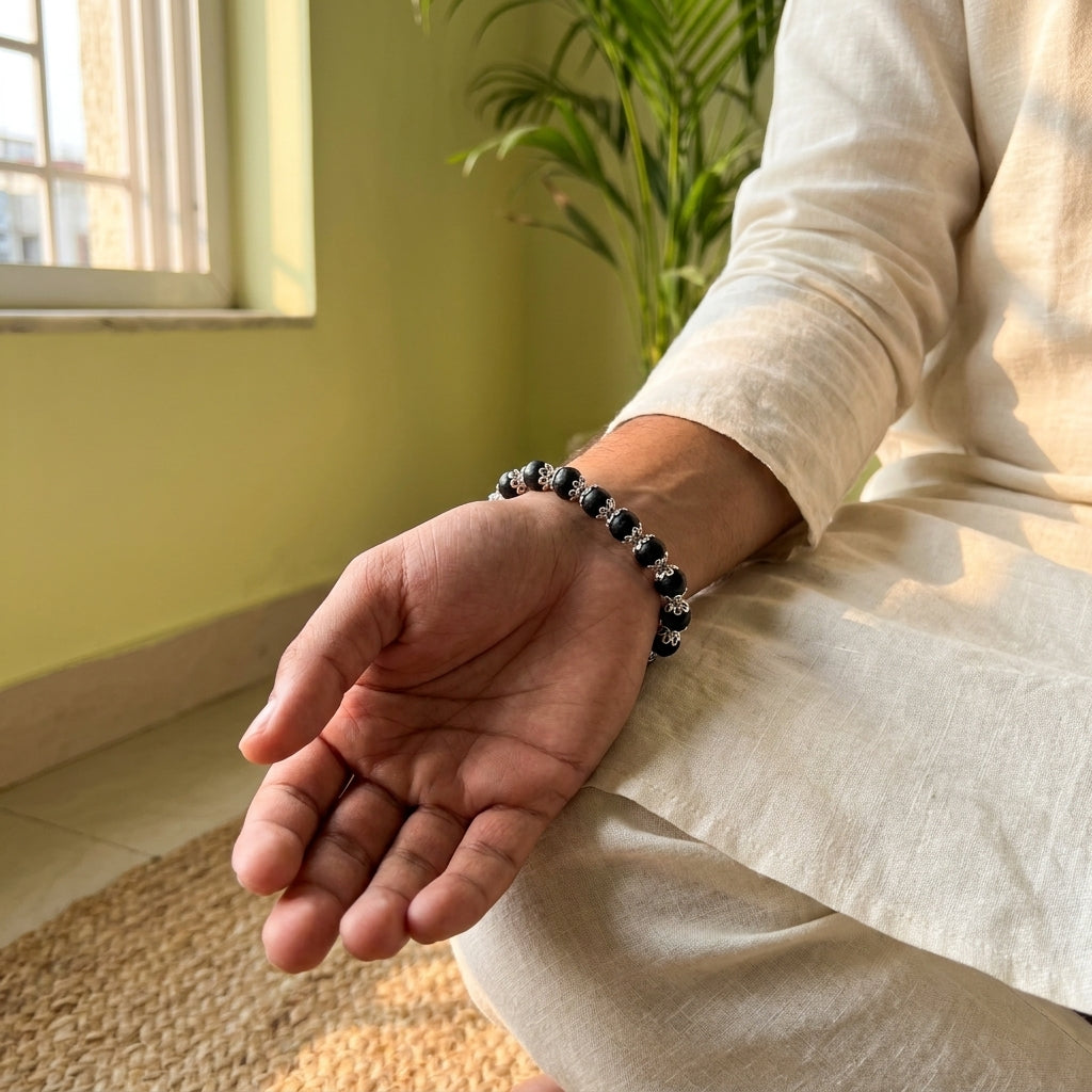 Natural Karungali Wood Bracelet for Men & Women | Spiritual Protection Bracelet