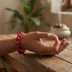 Natural Red Haqiq Bracelet | Red Agate Healing Crystal Bracelet