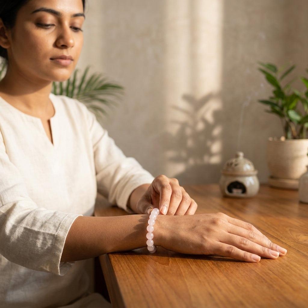 Rose Quartz Bracelet 8MM | Premium Love & Healing Crystal Bracelet