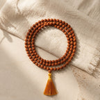 Five Mukhi Rudraksha Mala Brown | Natural 108 Beads Japa Mala for Meditation, Prayer & Spiritual Wellness