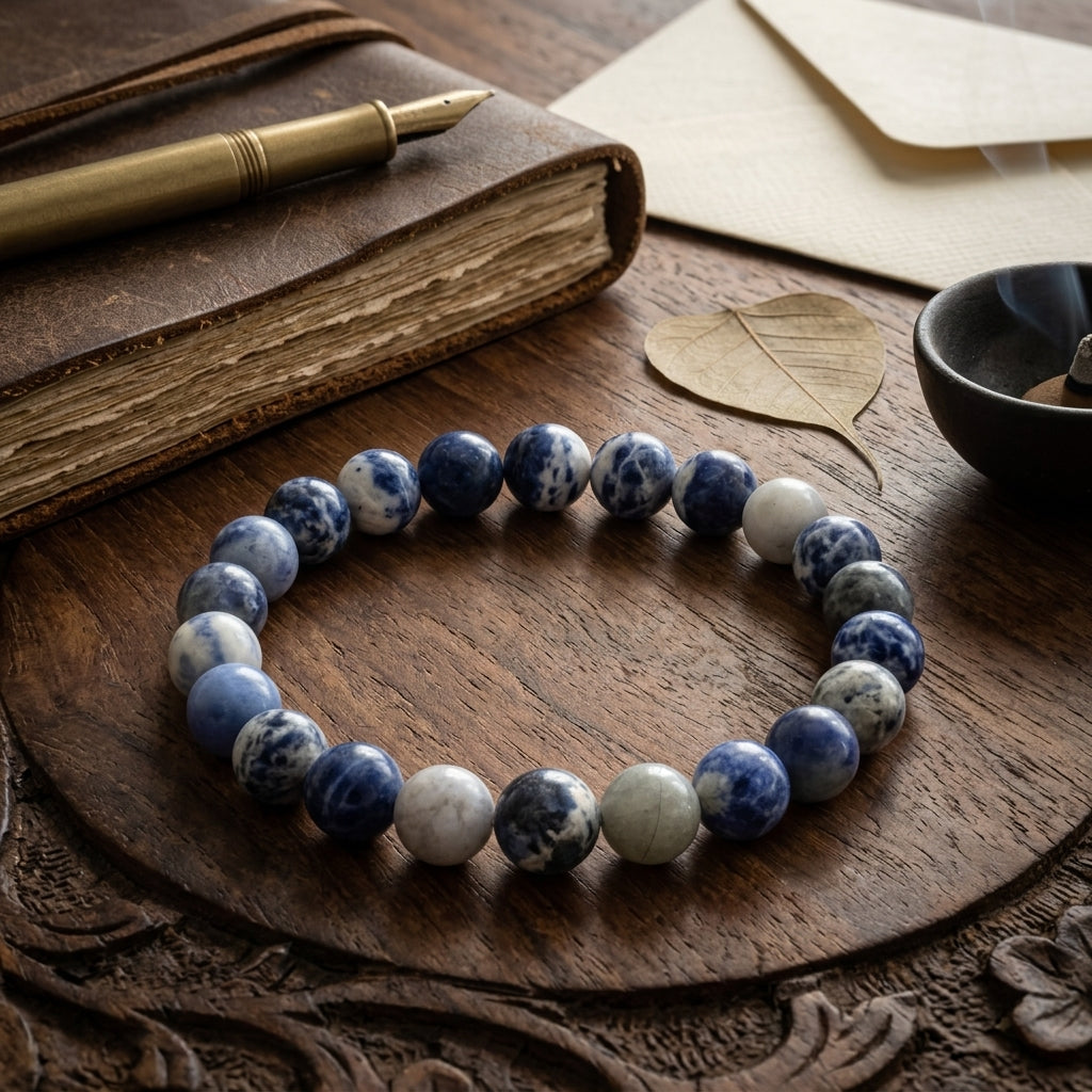 Natural Lapis Lazuli Bracelet | Wisdom, Communication & Inner Peace Crystal Bracelet