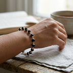 Natural Karungali Bracelet 7MM with Premium Caps | Protection, Positive Energy & Spiritual Balance | Rudriva