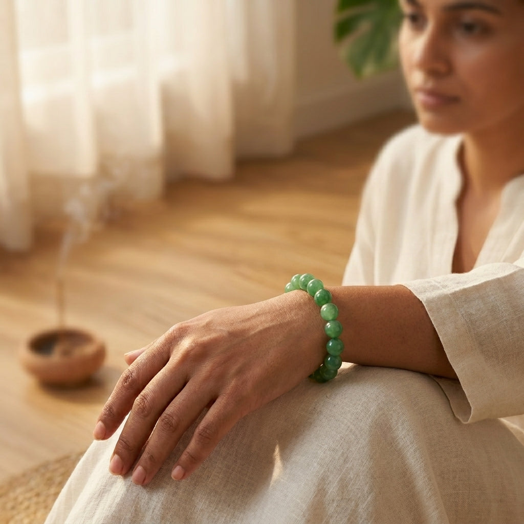 Natural Green Aventurine Bracelet | Luck, Prosperity & Opportunity Crystal Bracelet