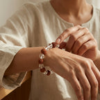 Sphatik Rudraksha Bracelet | Natural Crystal Quartz & Rudraksha Bracelet for Peace and Positivity