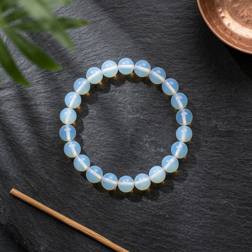 Natural Opalite Bracelet 8MM | Premium Opalite Crystal Bracelet for Positivity & Emotional Balance