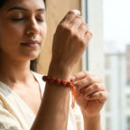 Natural Five Mukhi Rudraksha Bracelet Black | Premium Spiritual Bracelet