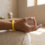Natural Yellow Haqiq Bracelet | Yellow Agate Healing Crystal Bracelet