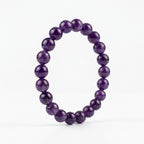Natural Purple Quartz Bracelet 8MM | Premium Amethyst Crystal Bracelet for Peace & Intuition