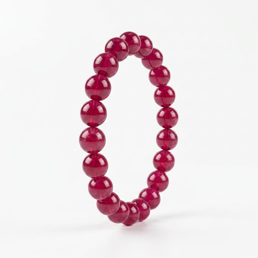Natural Red Haqiq Bracelet | Red Agate Healing Crystal Bracelet