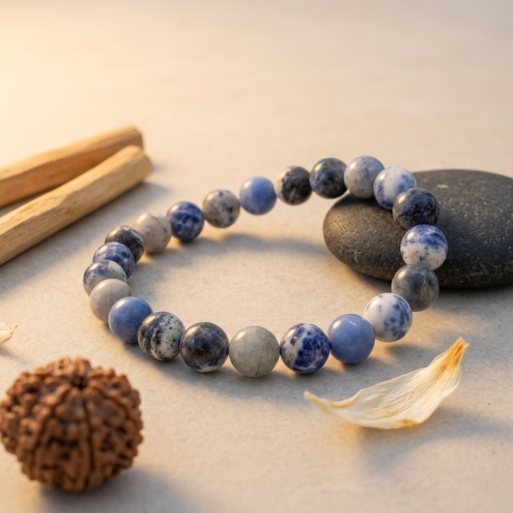 Natural Lapis Lazuli Bracelet | Wisdom, Communication & Inner Peace Crystal Bracelet